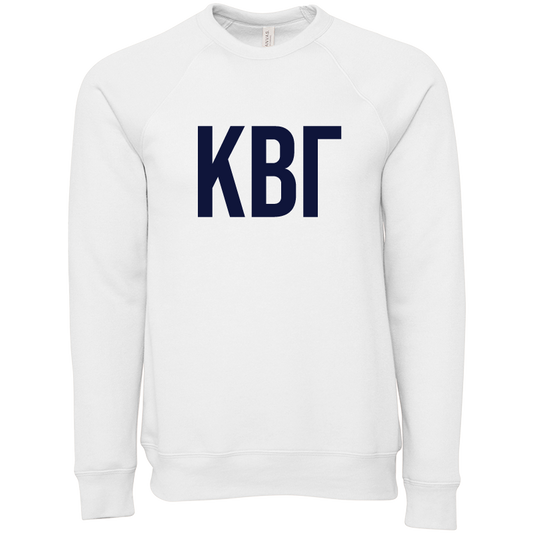 Kappa Beta Gamma Embroidered Lettered Crewneck Sweatshirts