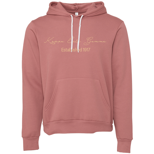 Kappa Beta Gamma Embroidered Scripted Name Hooded Sweatshirts