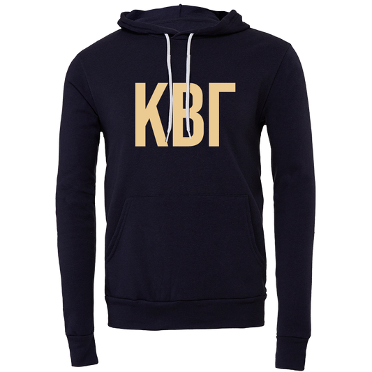 Kappa Beta Gamma Embroidered Lettered Hooded Sweatshirts