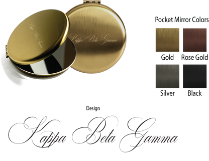 Kappa Beta Gamma Script Pocket Mirrors