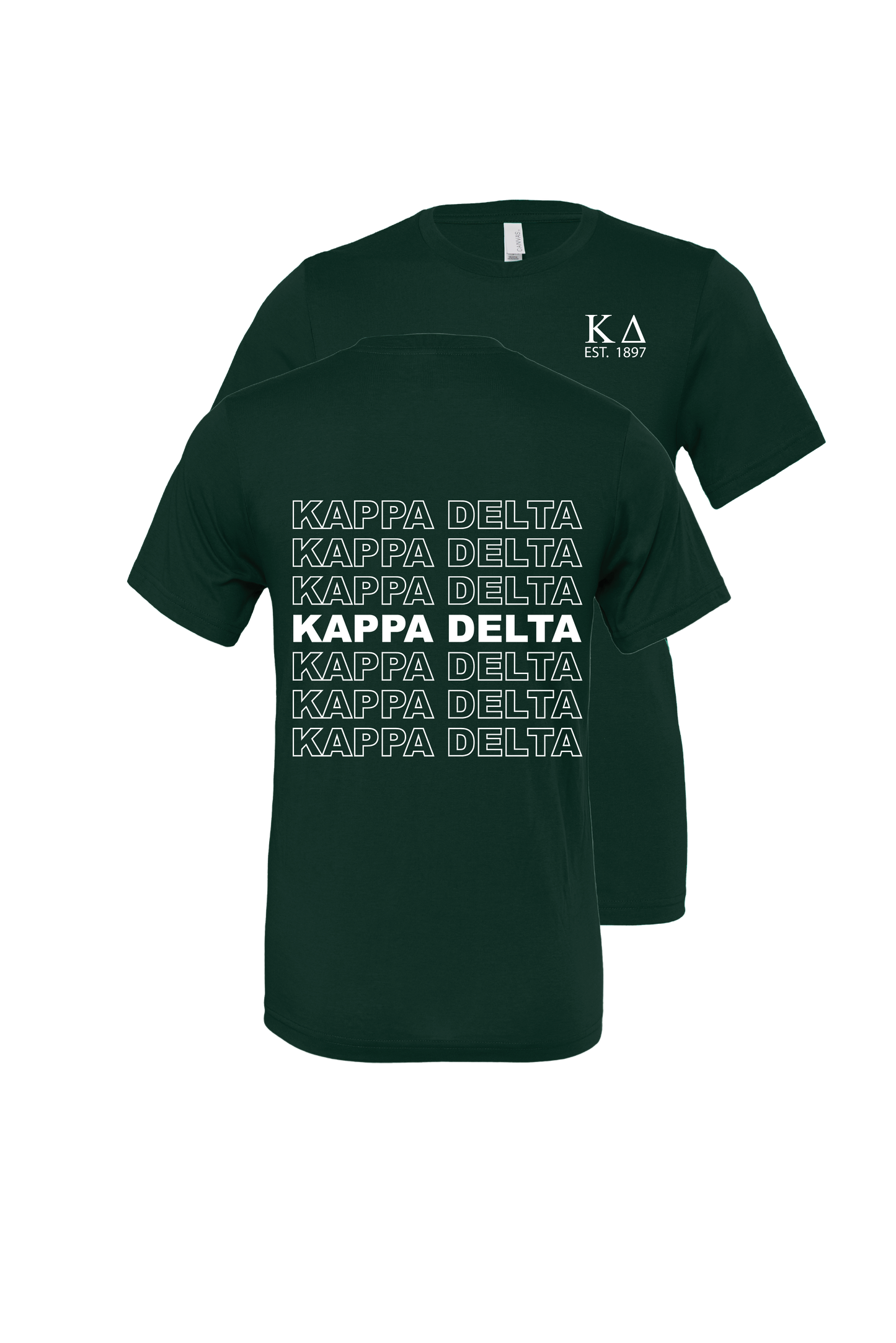 Kappa Delta Repeating Name Short Sleeve T-Shirts