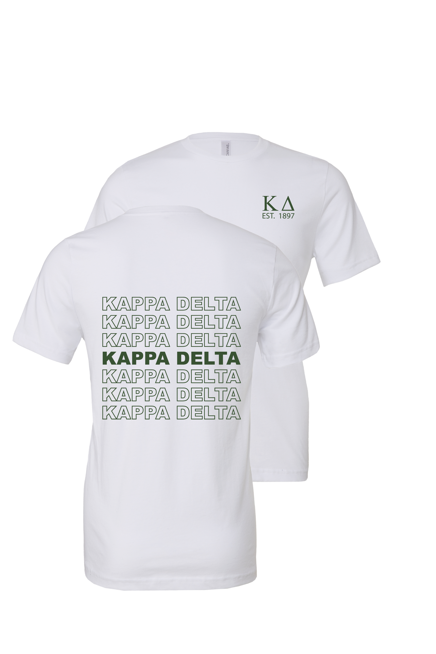 Kappa Delta Repeating Name Short Sleeve T-Shirts