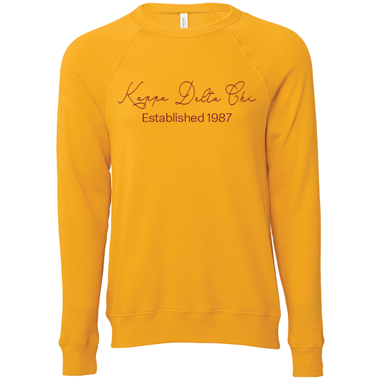 Kappa Delta Chi Embroidered Scripted Name Crewneck Sweatshirts