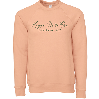 Kappa Delta Chi Embroidered Scripted Name Crewneck Sweatshirts