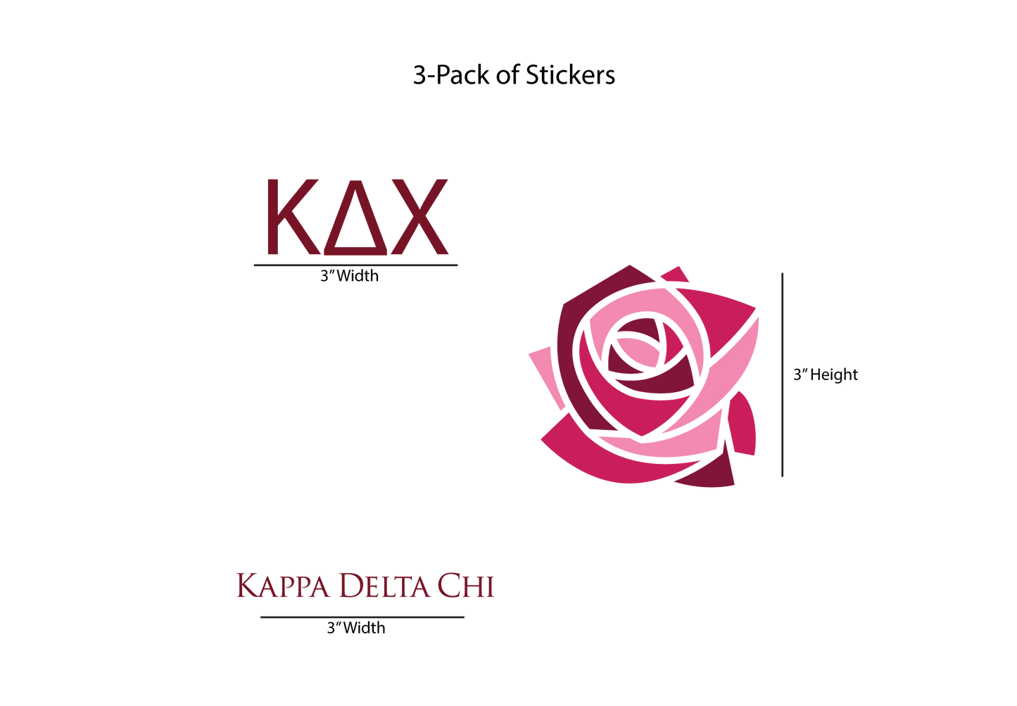 collection of Kappa Delta Chi stickers