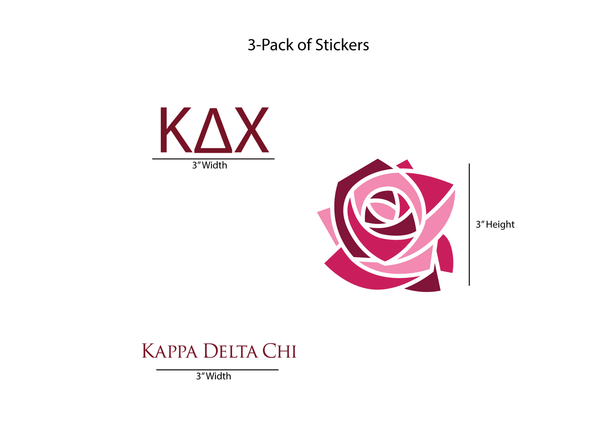 collection of Kappa Delta Chi stickers