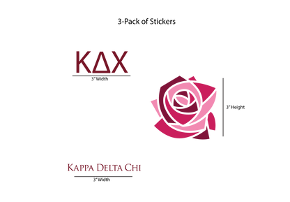 collection of Kappa Delta Chi stickers