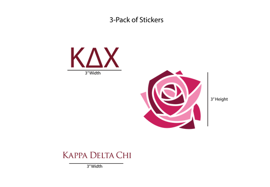collection of Kappa Delta Chi stickers