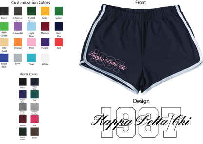 Kappa Delta Chi Year and Name Women's Shorts