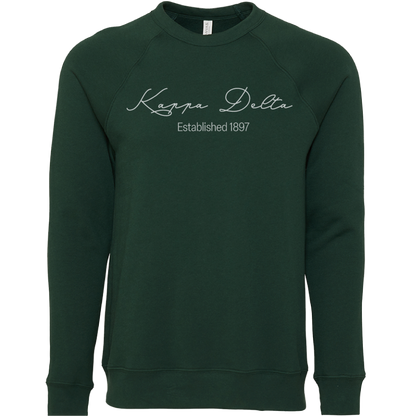 Kappa Delta Embroidered Scripted Name Crewneck Sweatshirts