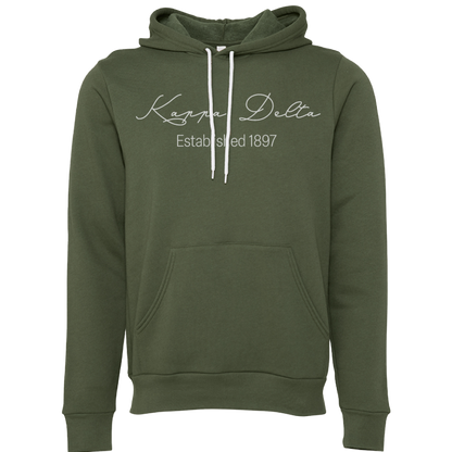 Kappa Delta Embroidered Scripted Name Hooded Sweatshirts