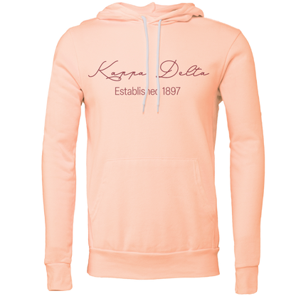 Kappa Delta Embroidered Scripted Name Hooded Sweatshirts