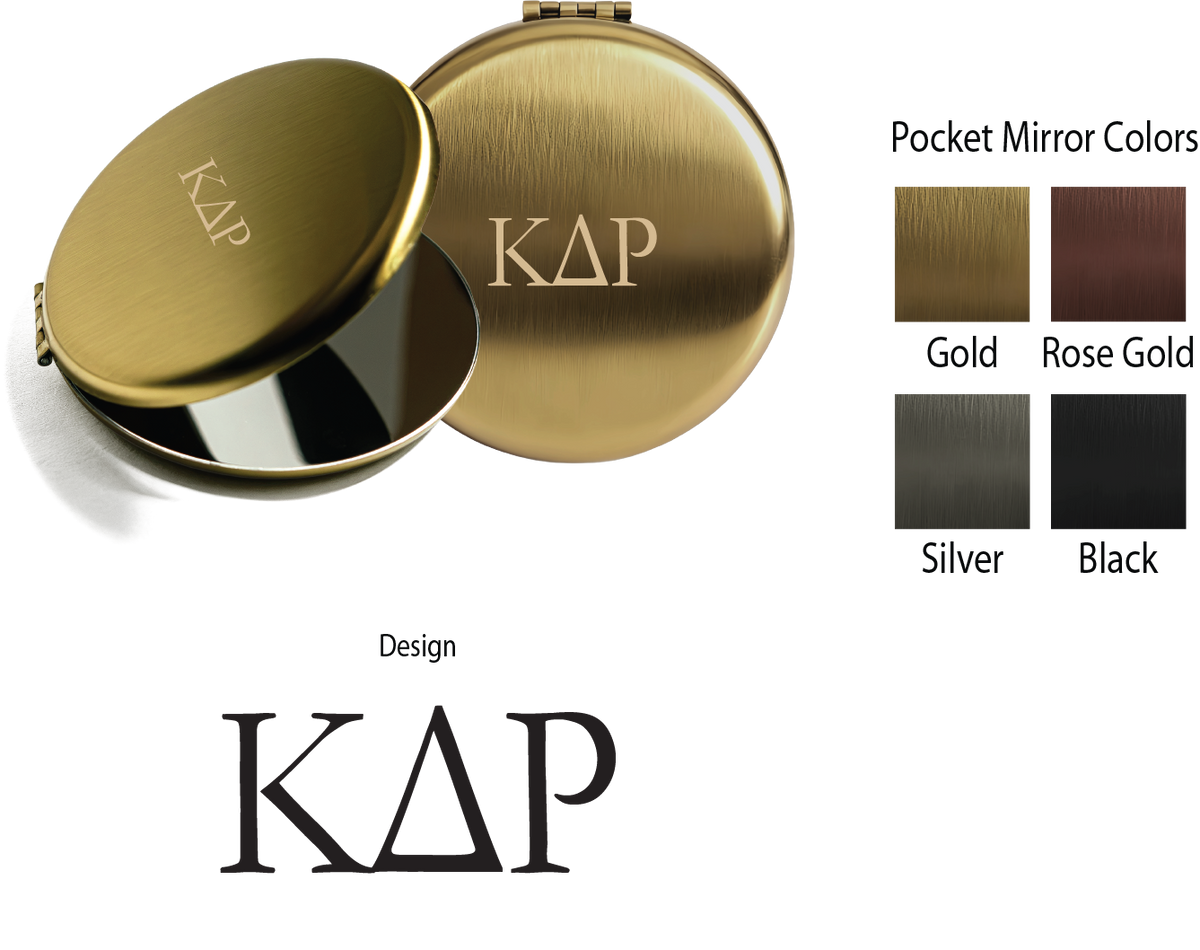 Kappa Delta Rho Lettered Pocket Mirrors
