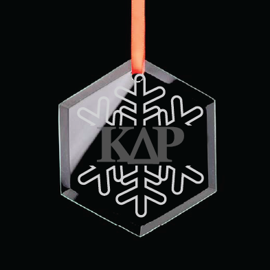 Kappa Delta Rho Hexagon Single-Snowflake Ornament