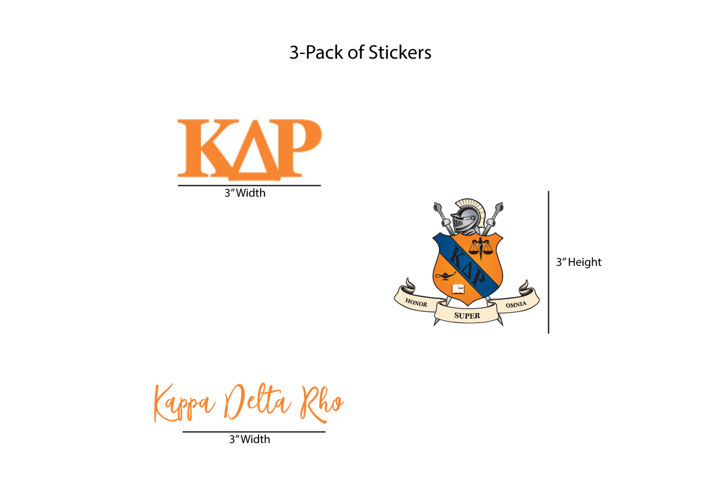 Kappa Delta Rho Stickers