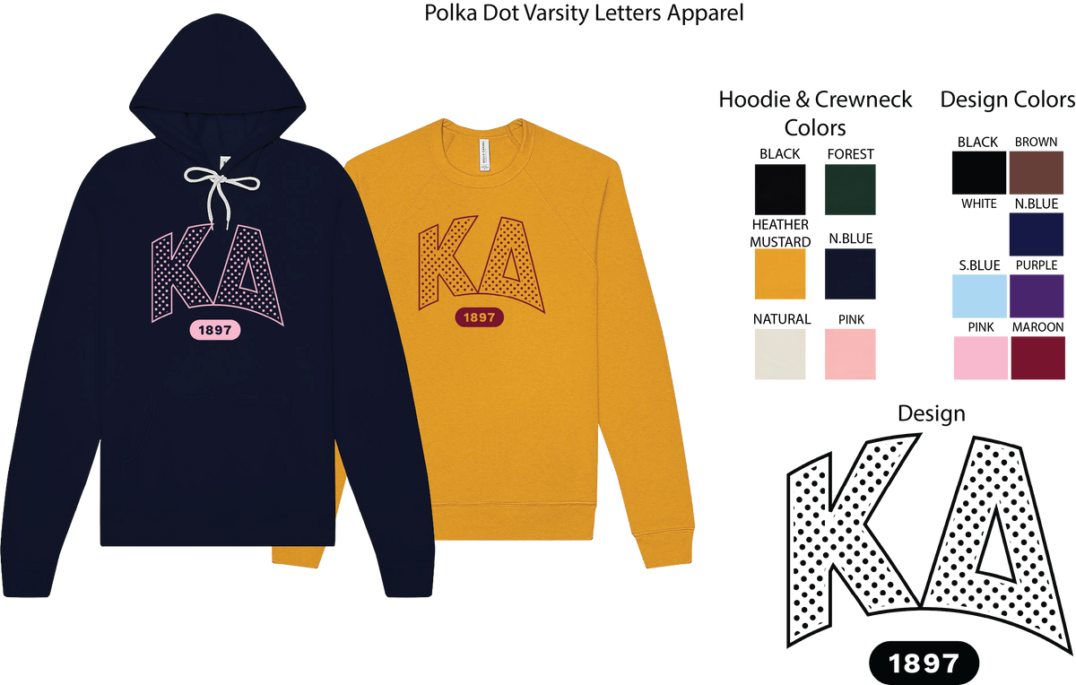 Kappa Delta Varsity Polka Dot Hoodie