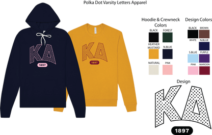 Kappa Delta Varsity Polka Dot Crewneck