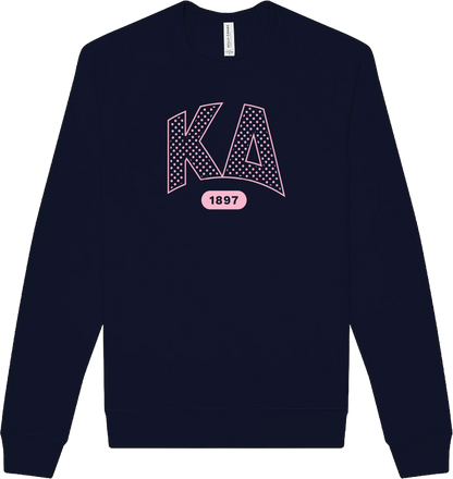 Kappa Delta Varsity Polka Dot Crewneck