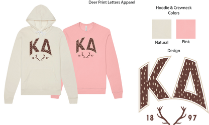 Kappa Delta Fawn Print Varsity Hoodie