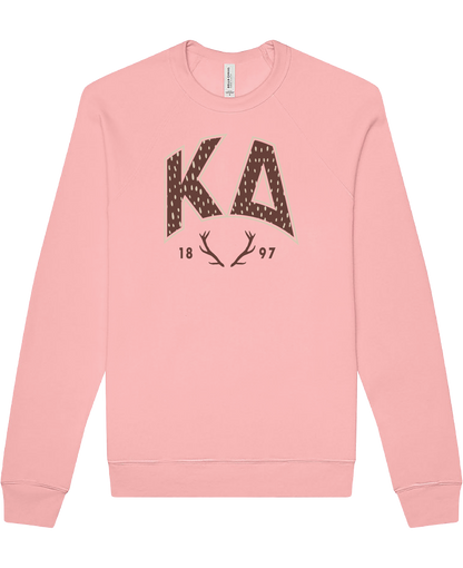 Kappa Delta Fawn Print Varsity Crewneck