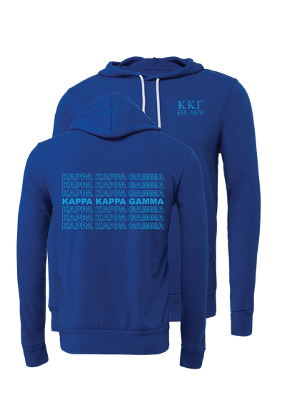 Kappa Kappa Gamma Repeating Name Hooded Sweatshirts