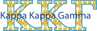 Kappa Kappa Gamma Applique Letters Crewneck Sweatshirt