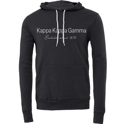 Kappa Kappa Gamma Embroidered Printed Name Hooded Sweatshirts