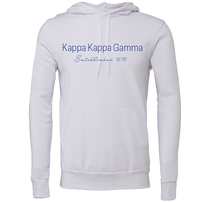 Kappa Kappa Gamma Embroidered Printed Name Hooded Sweatshirts