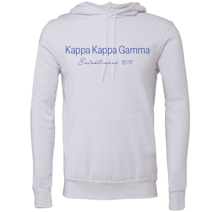 Kappa Kappa Gamma Embroidered Printed Name Hooded Sweatshirts