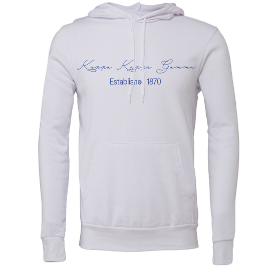 Kappa Kappa Gamma Embroidered Scripted Name Hooded Sweatshirts