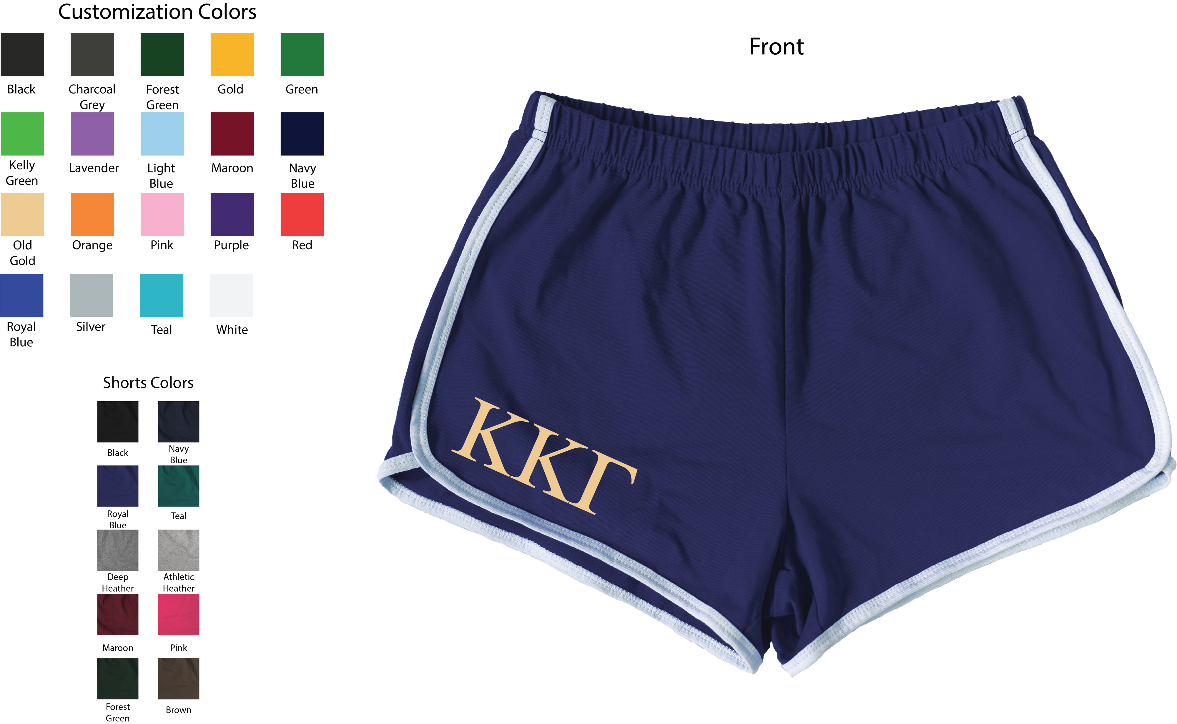 Kappa Kappa Gamma Lettered Women's Shorts