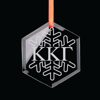 Kappa Kappa Gamma Hexagon Single-Snowflake Ornament