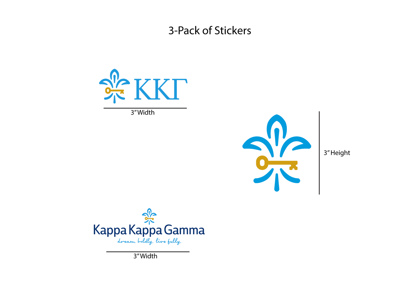 Kappa Kappa Gamma Stickers
