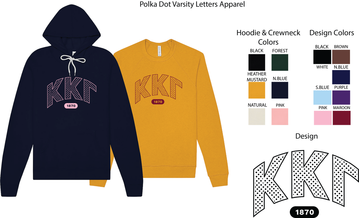 Kappa Kappa Gamma Varsity Polka Dot Hoodie
