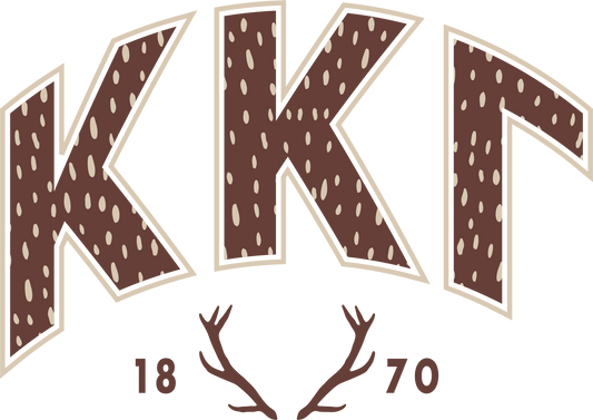 Kappa Kappa Gamma Fawn Print Varsity Crewneck