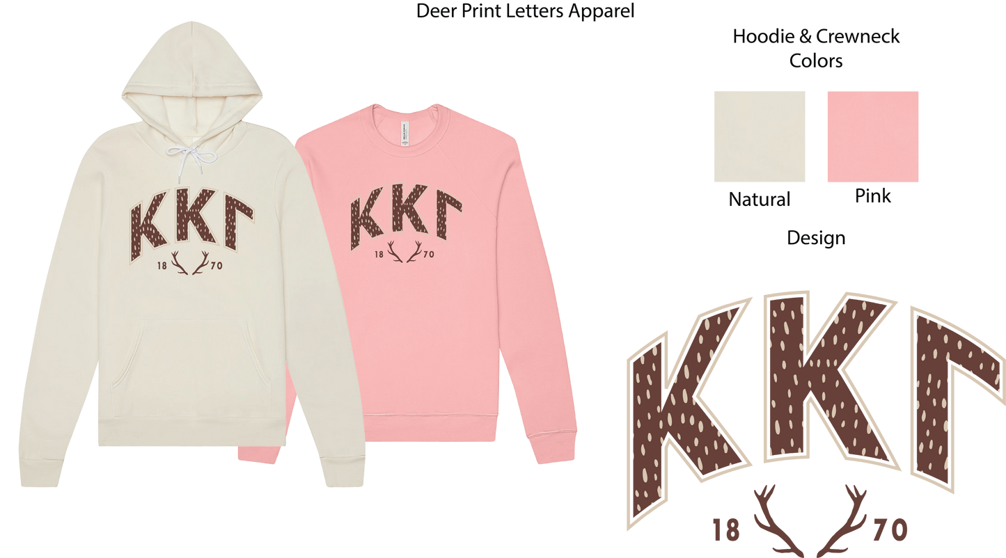 Kappa Kappa Gamma Fawn Print Varsity Hoodie