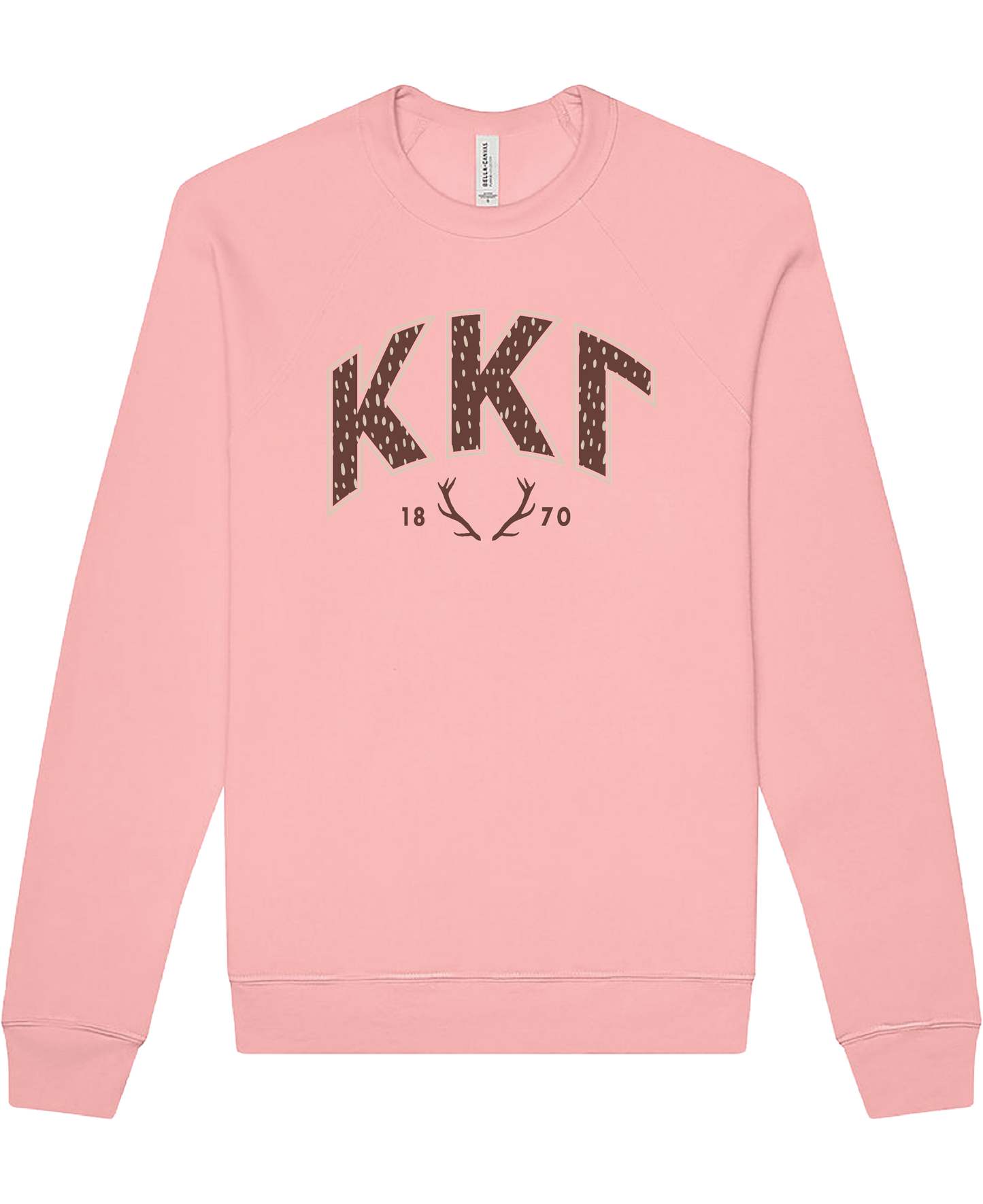 Kappa Kappa Gamma Fawn Print Varsity Crewneck