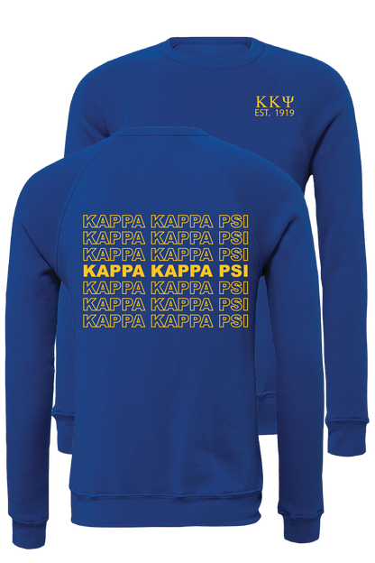 Kappa Kappa Psi Repeating Name Crewneck Sweatshirts