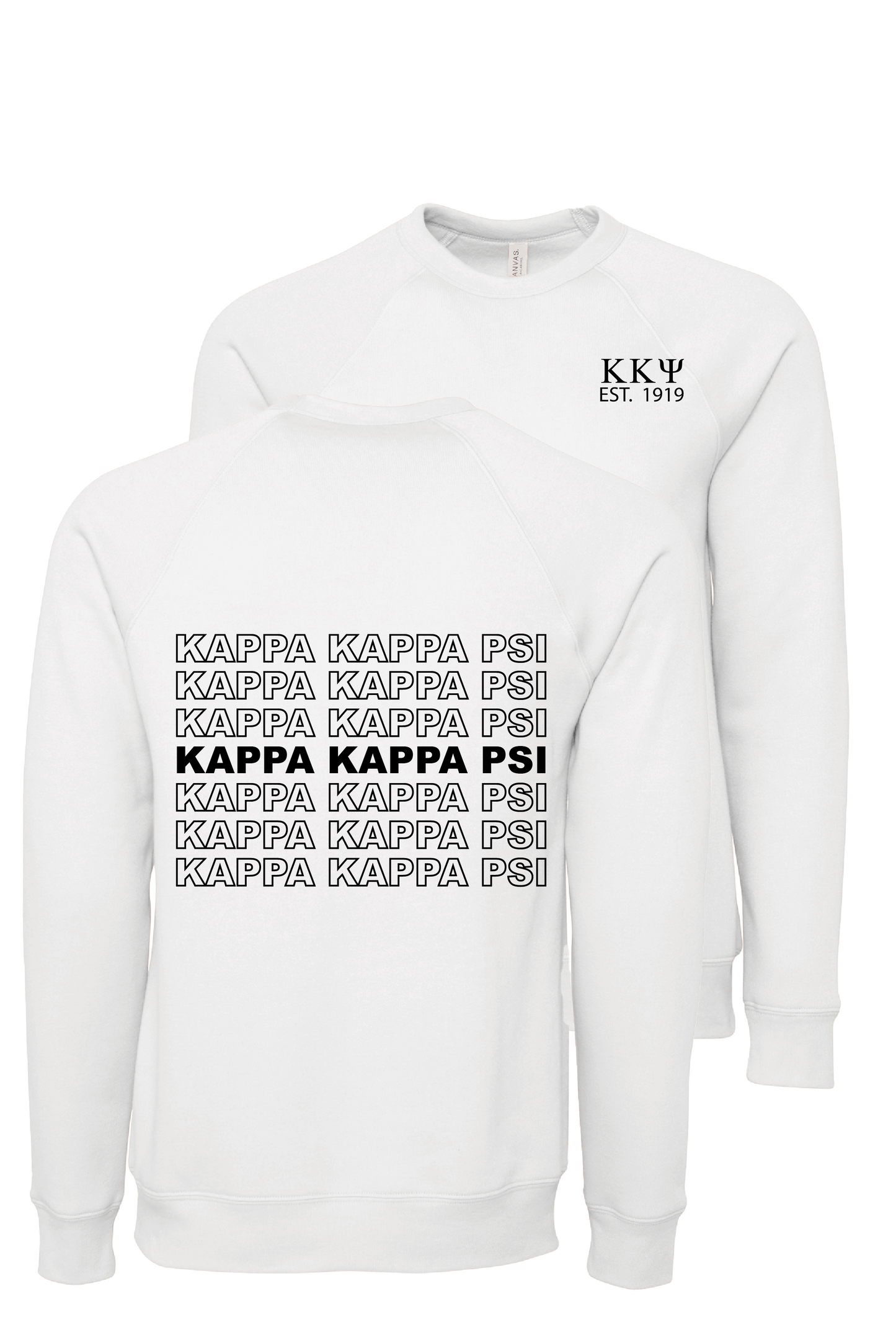 Kappa Kappa Psi Repeating Name Crewneck Sweatshirts