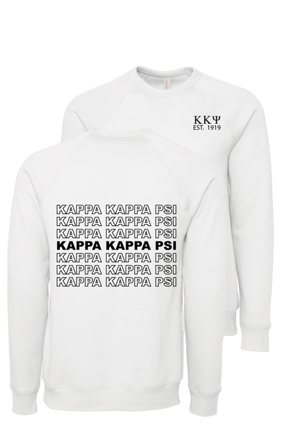 Kappa Kappa Psi Repeating Name Crewneck Sweatshirts