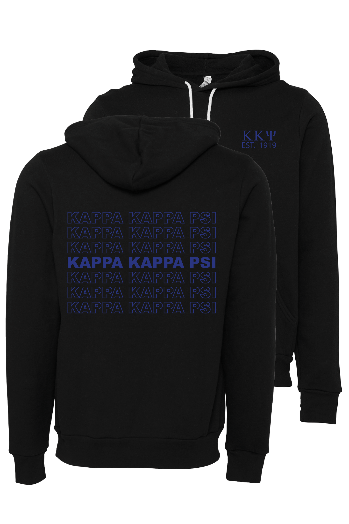 Kappa Kappa Psi Repeating Name Hooded Sweatshirts