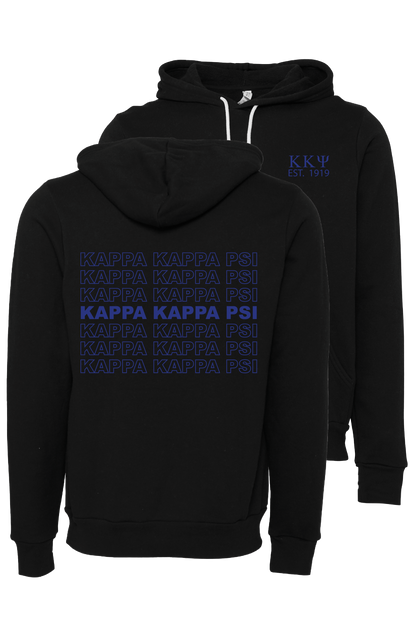 Kappa Kappa Psi Repeating Name Hooded Sweatshirts