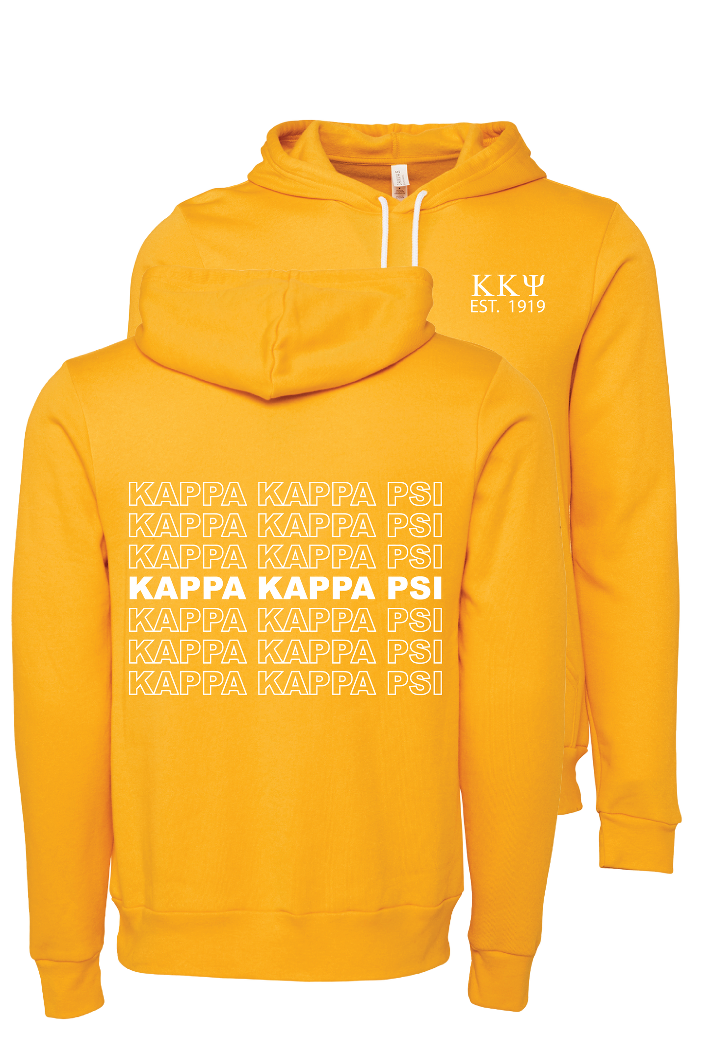 Kappa Kappa Psi Repeating Name Hooded Sweatshirts