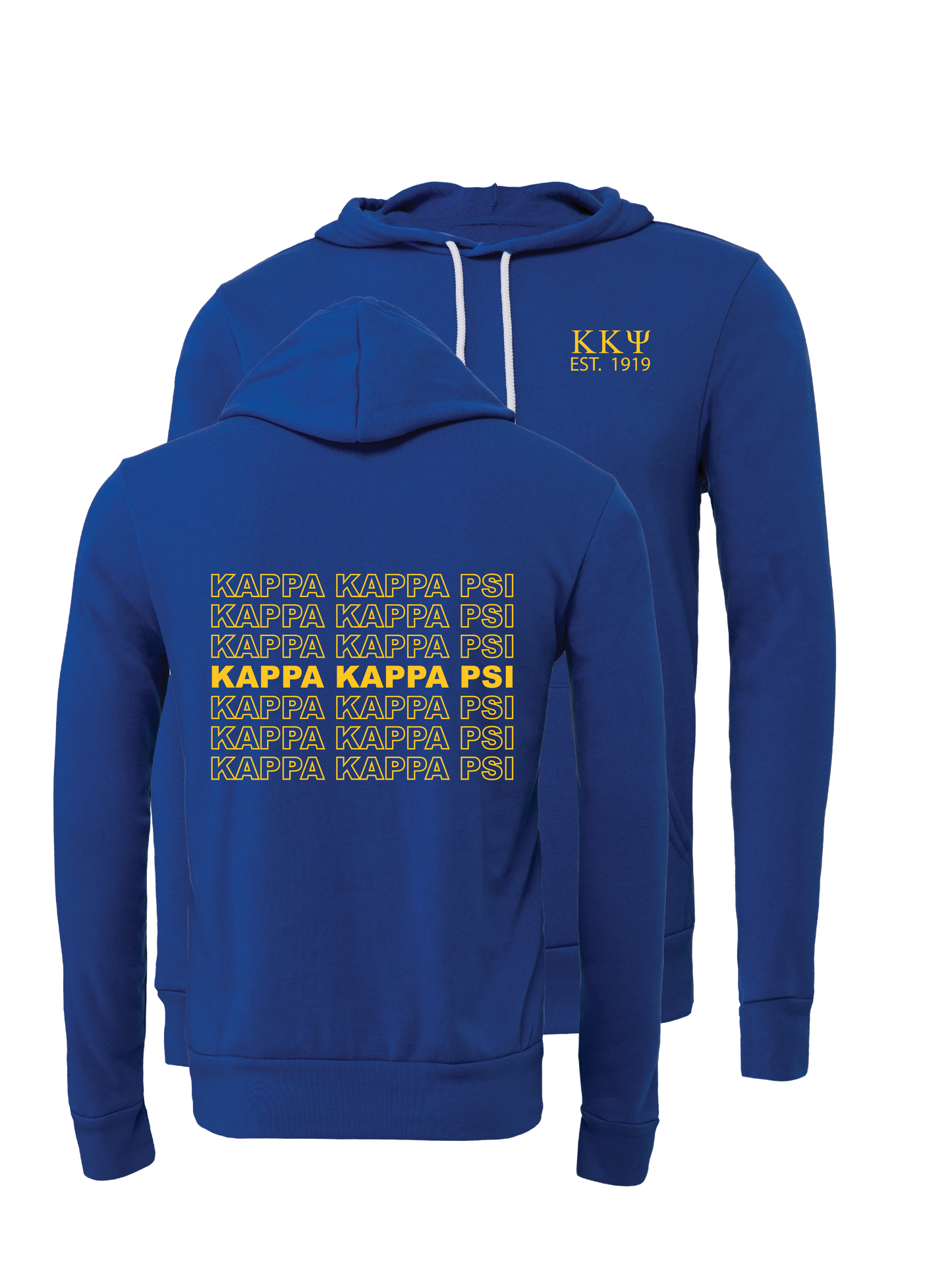 Kappa Kappa Psi Repeating Name Hooded Sweatshirts