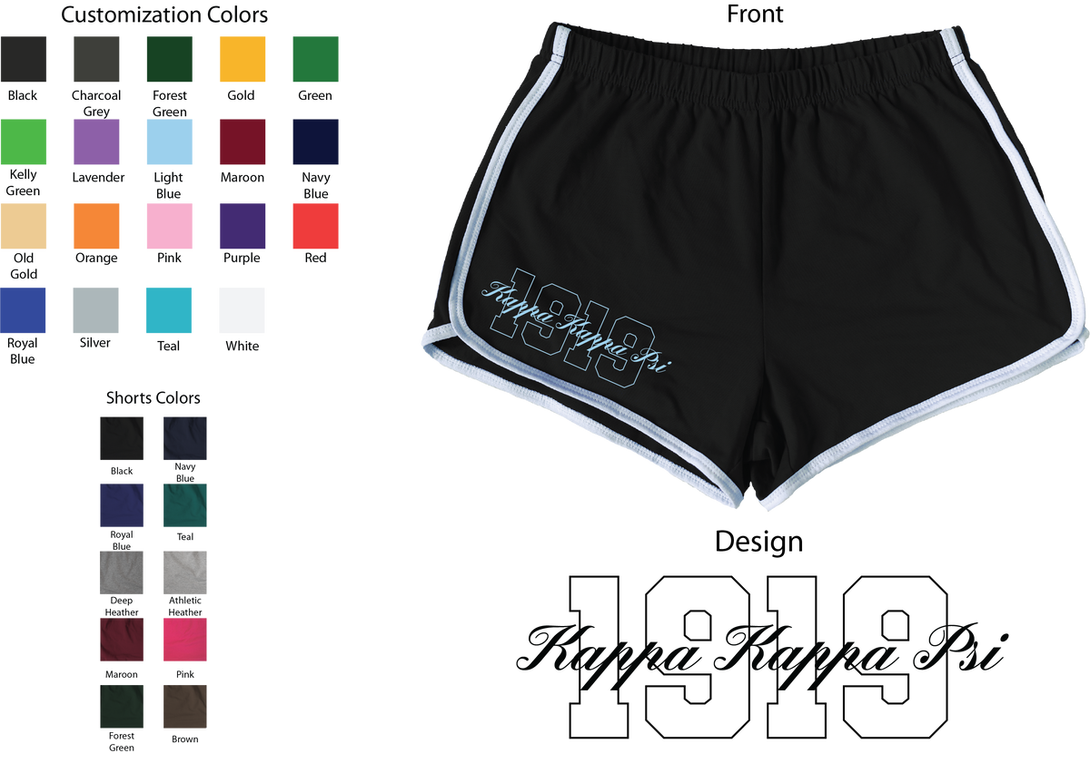 Kappa Kappa Psi Year and Name Women's Shorts