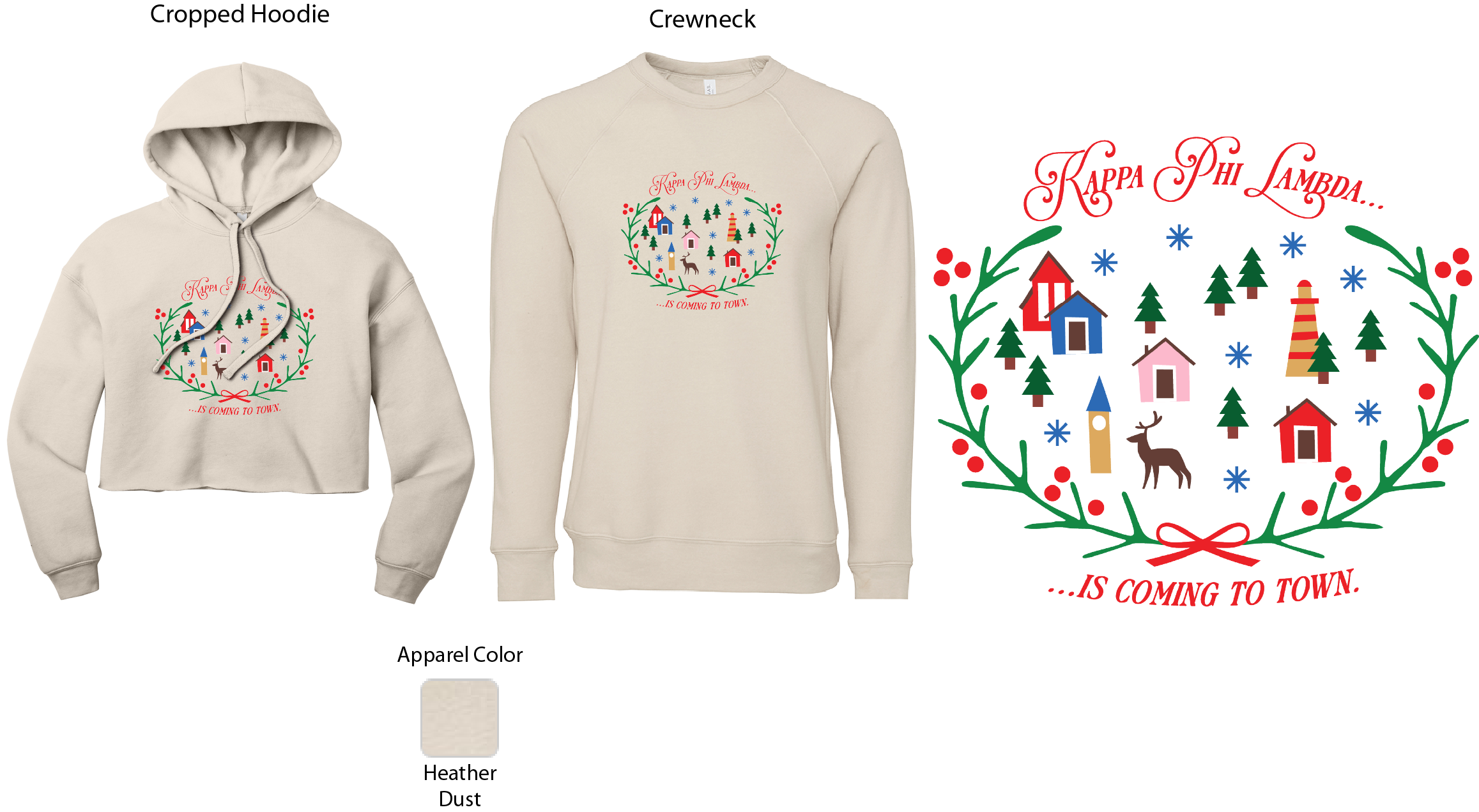 Kappa Phi Lambda Christmas Village Crewneck
