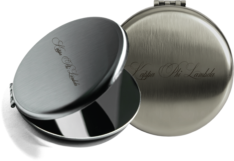 Kappa Phi Lambda Script Pocket Mirrors