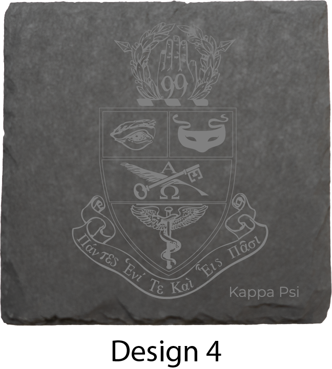 Kappa Psi Stone Coasters - 4-Pack