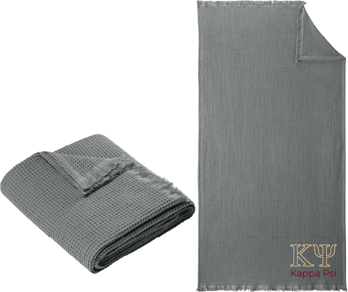 Kappa Psi Letters and Name Blankets