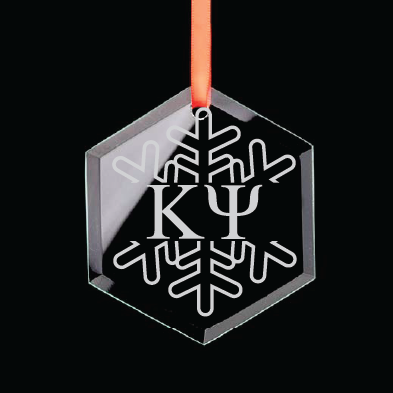 Kappa Psi Hexagon Single-Snowflake Ornament